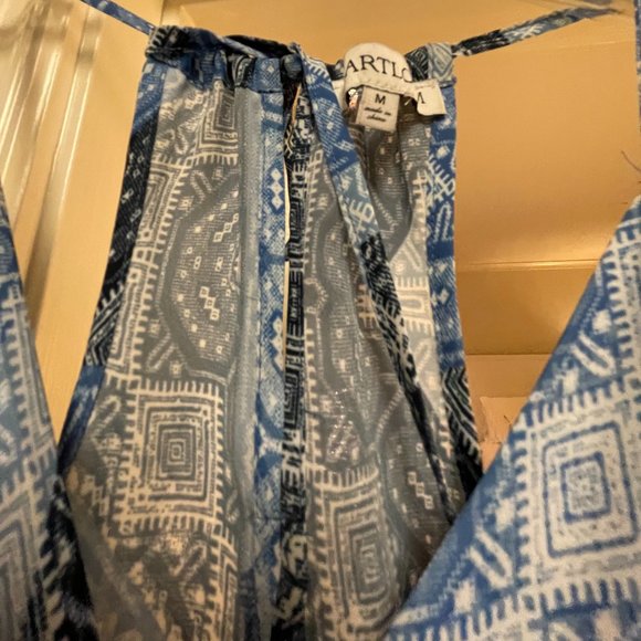 Heartloom Blue Pattern Tank Top (M) - Picture 3 of 4